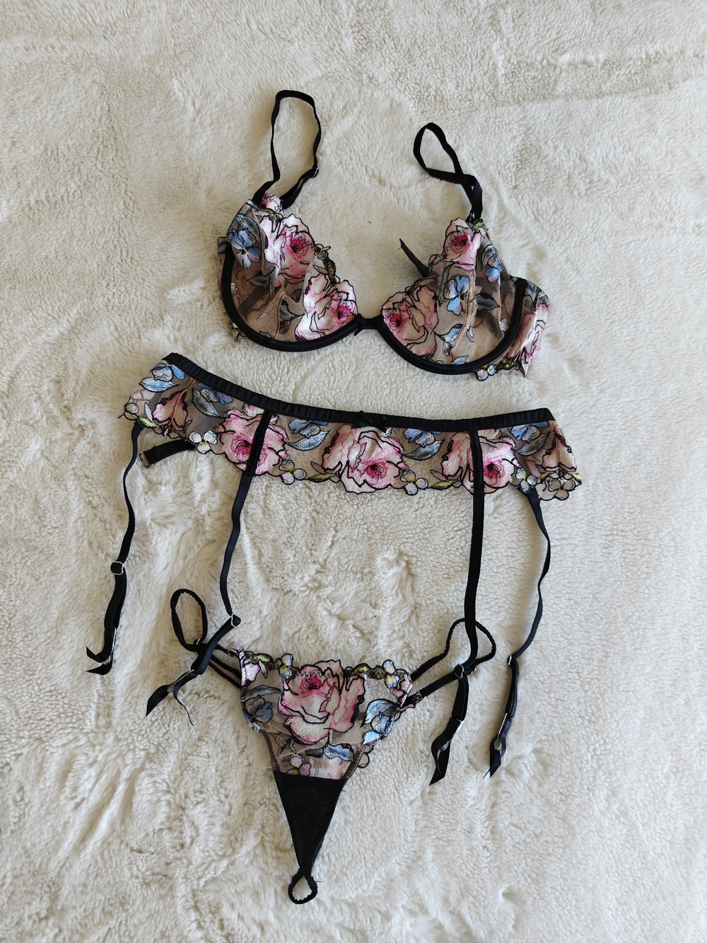 Fleur du Mal Sheer Floral Lingerie